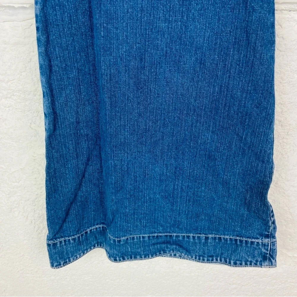 RALPH LAUREN denim jean sleeveless cotton nautical embroidered anchor dress SZ 6
